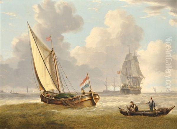 Marina Oil Painting by Charles Martin Powell