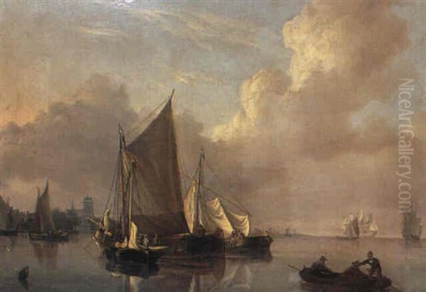 A Calm Oil Painting by Charles Martin Powell