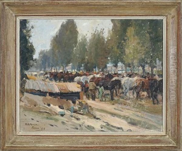 Horses, France Oil Painting by Harold Septimus Power