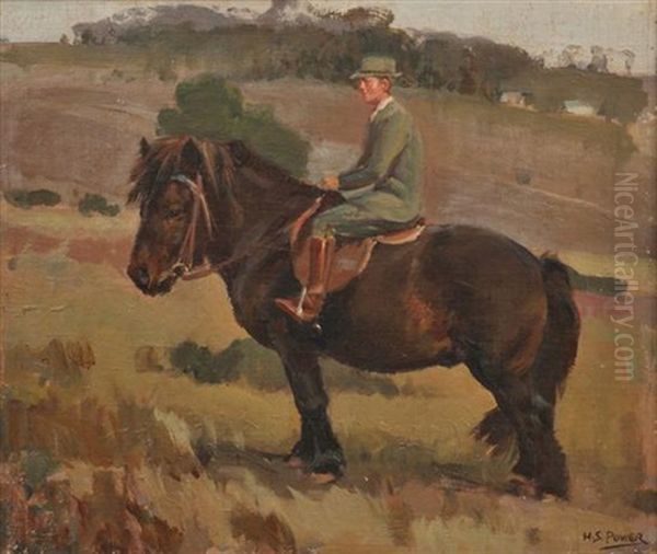 Gentleman On A Shetland Oil Painting by Harold Septimus Power