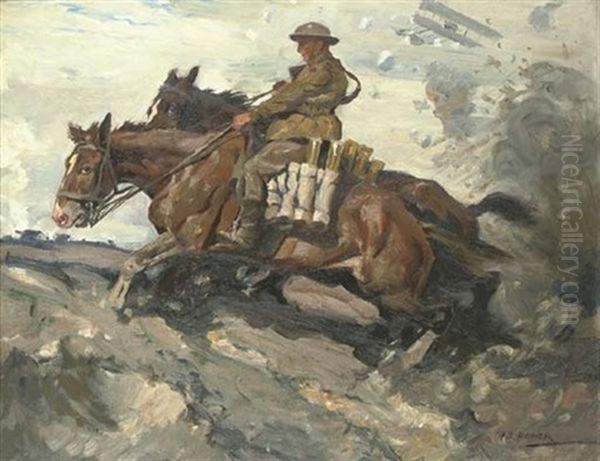 Zonnebeke. Oct: 1917 Oil Painting by Harold Septimus Power