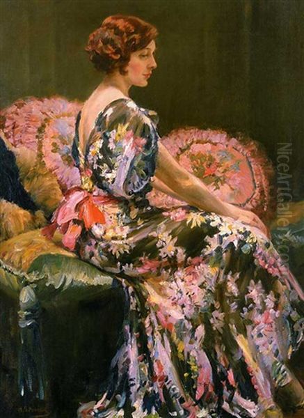 The Coloured Gown Oil Painting by Harold Septimus Power