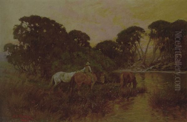 At The End Of The Day Oil Painting by Harold Septimus Power