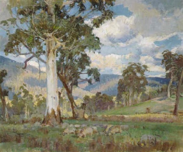 Grazing Sheep Oil Painting by Harold Septimus Power