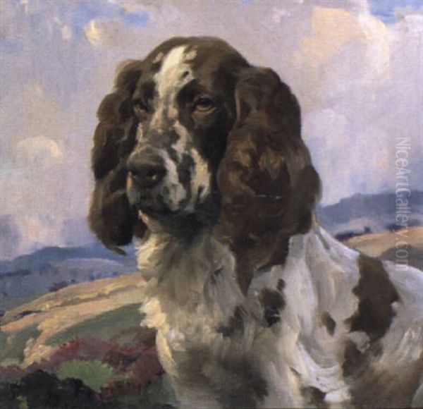 Spaniel Oil Painting by Harold Septimus Power