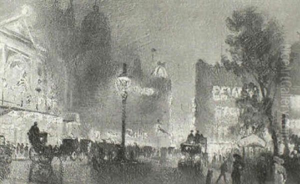 The Empire, Leicester Square Oil Painting by George Hyde Pownall