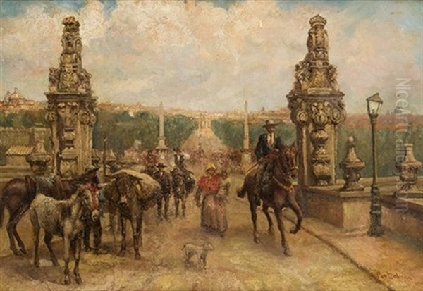 Puerta De Toledo Oil Painting by Emilio Poy Dalmau