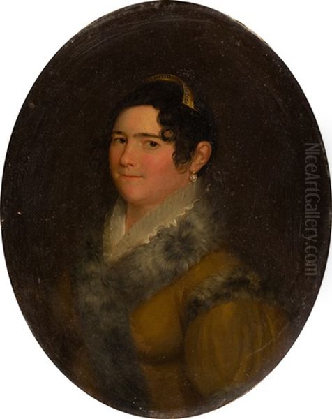 Retrato De Dona Maria Josefa Alegria Y Yoldi, Duquesa De Santa Fe Oil Painting by Antonio Poza y Munoz