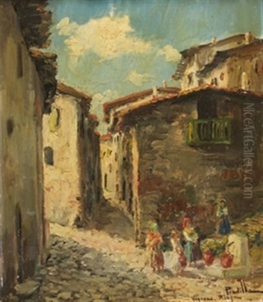 Viguera (la Rioja) Oil Painting by Miguel Pradilla Gonzalez