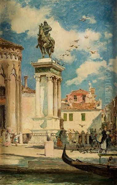 Venecia Oil Painting by Francisco Pradilla y Ortiz