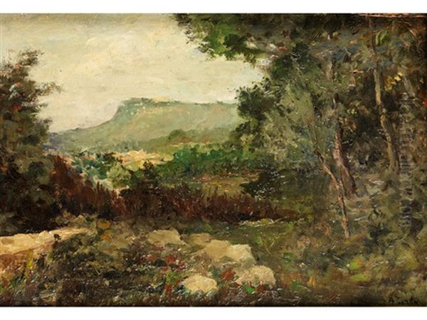 Agnano Bei Neapel Oil Painting by Attilio Pratella