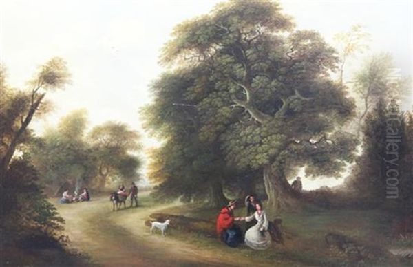 The Woodland Travellers Oil Painting by Henry Lark Pratt