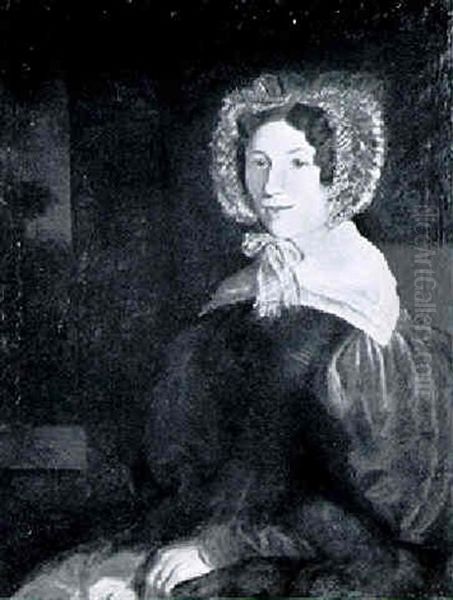 Portrait Of Mrs. Elizabeth Fawcett Oil Painting by Robert M. Pratt