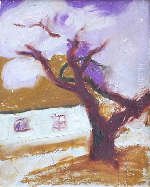 Strom V Kvetu Oil Painting by Vojtech Adalbert Preissig