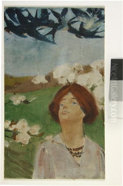 Fruhling Oil Painting by Vojtech Adalbert Preissig