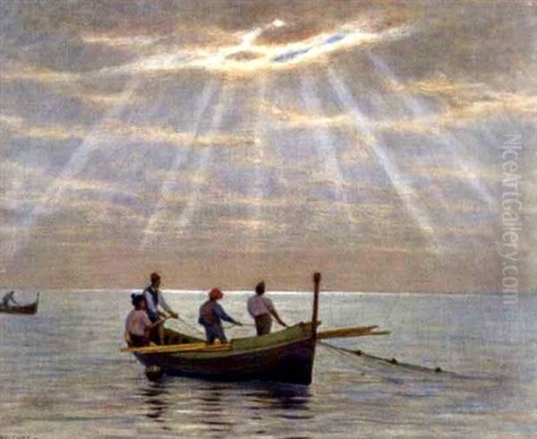 Fischer Von Capri Oil Painting by Theophil Preiswerk