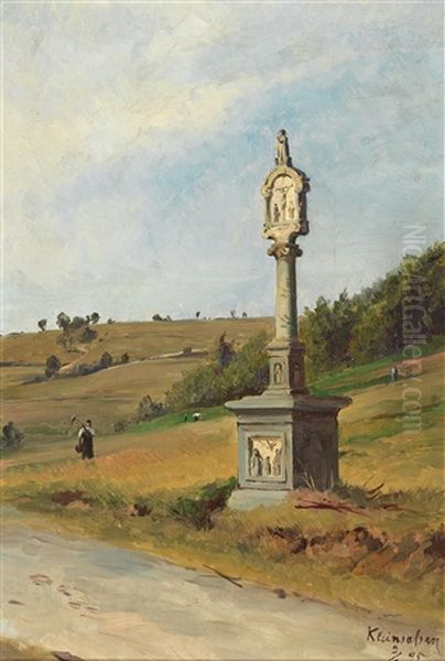 Wayside Shrine Near Kleinsassen Oil Painting by Friedrich, the younger Preller