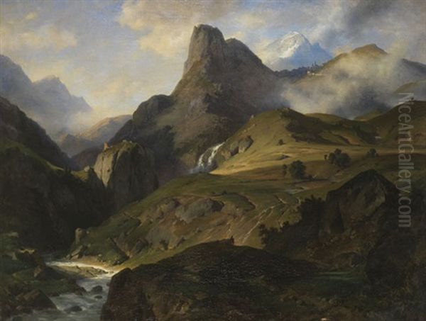 Pieve Di Cadore Oil Painting by Friedrich, the younger Preller