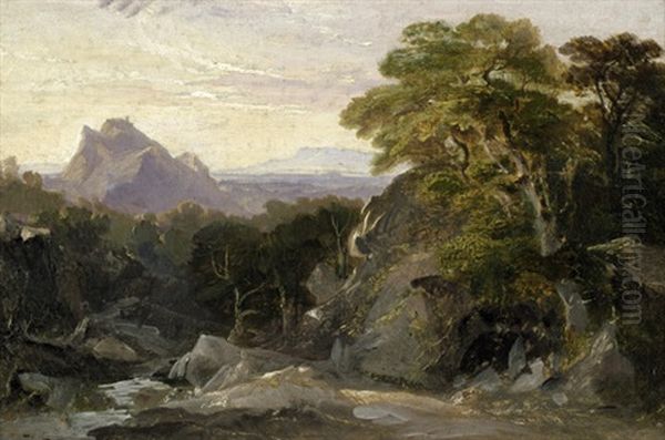 Blick Auf Civitella Oil Painting by Friedrich, the younger Preller