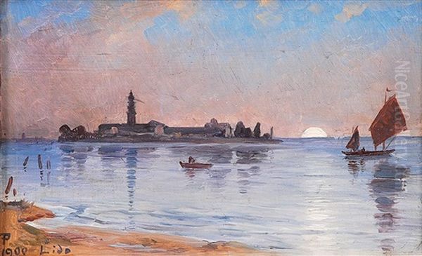 Lido Oil Painting by Friedrich, the younger Preller