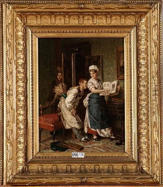 Le Portrait De Madame Oil Painting by Evert Jan Boks