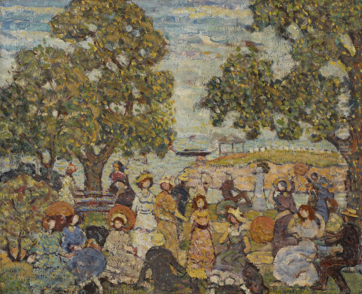Landscape With Figures Oil Painting by Maurice Prendergast