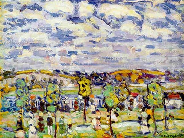 New England Oil Painting by Maurice Prendergast