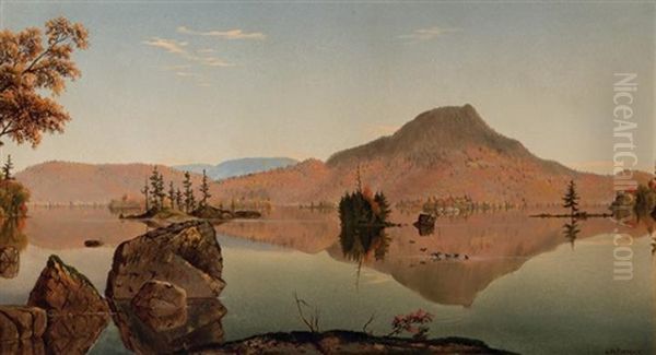 Blue Mountain Lake, Adirondacks Oil Painting by Levi Wells Prentice