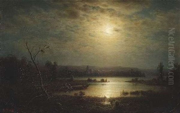 Mondlandschaft Bei Seldin Oil Painting by Otto Press