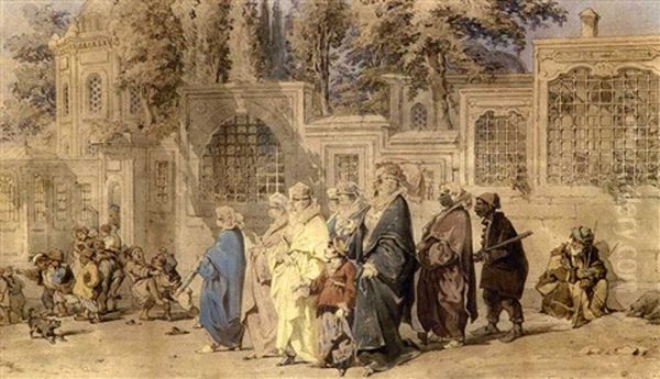 Osmanli Kadinlari Oil Painting by Amadeo Preziosi