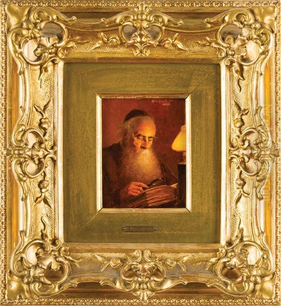 The Scholar Oil Painting by Alois Heinrich Priechenfried