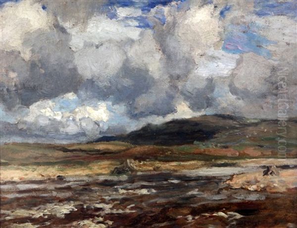 Brecon Beacons Oil Painting by Bertram Walter Priestman