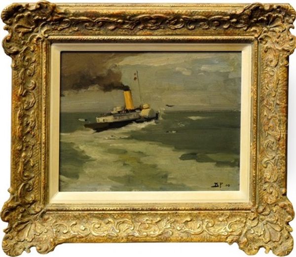 The Steamer, Belle Oil Painting by Bertram Walter Priestman