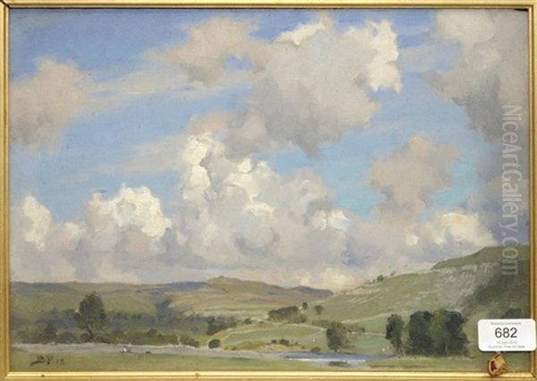 The Hills Of Upper Wharfedale Oil Painting by Bertram Walter Priestman