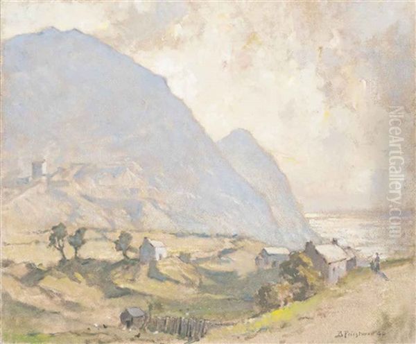 Nevin Granite Quarries, North Wales Oil Painting by Bertram Walter Priestman