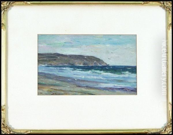 The Sea At Gorleston Oil Painting by Bertram Walter Priestman