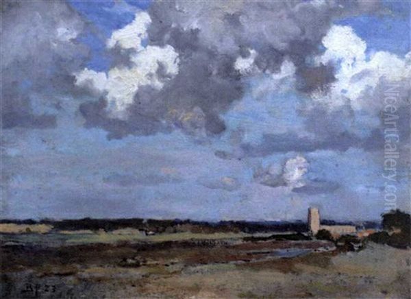 Blythburgh Church, Suffolk, From The South Oil Painting by Bertram Walter Priestman
