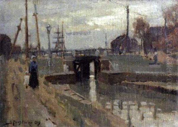 Rye, Sussex Oil Painting by Bertram Walter Priestman