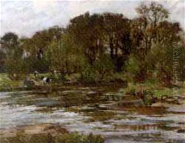 The Watering Place Oil Painting by Bertram Walter Priestman