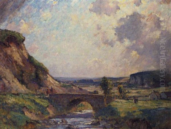 Storm Cloud Over Wharfedale Oil Painting by Bertram Walter Priestman