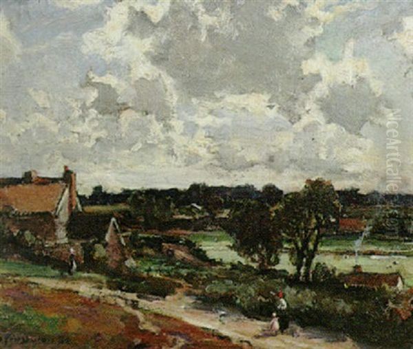 Wenhaston Valley, Suffolk Oil Painting by Bertram Walter Priestman