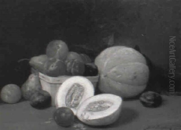 Still Life With Melons Oil Painting by Bertram Walter Priestman