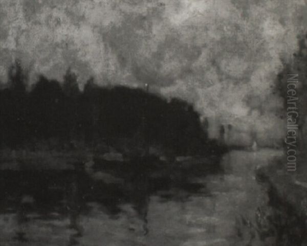 River View Oil Painting by Bertram Walter Priestman