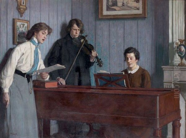 Musique D'ensemble Oil Painting by Rene Xavier Francois Prinet
