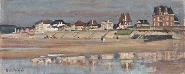 Plage Normande Oil Painting by Rene Xavier Francois Prinet