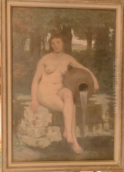 Femme A La Cruche Oil Painting by Rene Xavier Francois Prinet