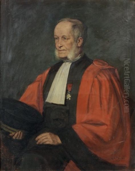 Portrait De H. Prinet, Magistrat Oil Painting by Rene Xavier Francois Prinet