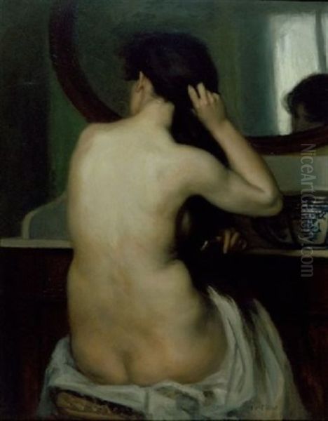 La Toilette Oil Painting by Rene Xavier Francois Prinet
