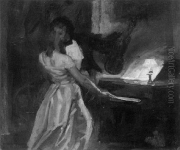 La Sonate A Kreutzer Oil Painting by Rene Xavier Francois Prinet