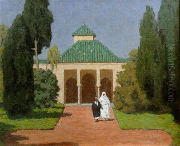 Jardin D'afrique Du Nord Oil Painting by Rene Xavier Francois Prinet